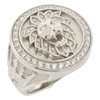 .925 Silver Lion Crown King Ring