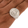 .925 Silver Lion Crown King Ring