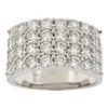 .925 Silver 4 Row Band Ring