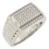 .925 Silver Modern Watch Band Shank Ring