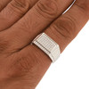 .925 Silver Modern Watch Band Shank Ring