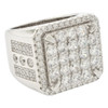 .925 Silver Iced Out Boxy Ring