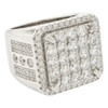 .925 Silver Iced Out Square Style Ring