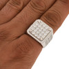 .925 Silver Iced Out Square Style Ring