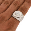 .925 Silver Octagon Cluster Style Ring