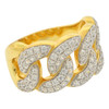 .925 Silver Pave Cuban Link Ring