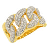 .925 Silver Pave Cuban Link Ring