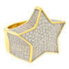 Gold Finish .925 Silver Star Shaped Ring