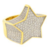 Gold Finish .925 Silver Iced Out Star Ring