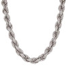 Rhodium Finish .925 Silver Iced Out Rope Chain; 30" Inches