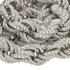 Rhodium Finish .925 Silver Iced Out Rope Chain; 30" Inches