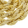 Gold Finish .925 Silver Iced Out Rope Chain; 28" Inches