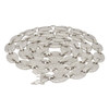Rhodium Finish .925 Silver Iced Out Puff Mariner Chain; 30" Inches