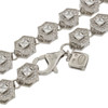 Rhodium Finish .925 Silver Double Sided Hexagon Chain; 22" Inches