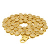 Gold Finish .925 Silver Iced Out Hip Hop Chain; 22" Inches