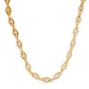 Gold Finish .925 Silver Iced Out Fancy Link Chain; 24" Inches