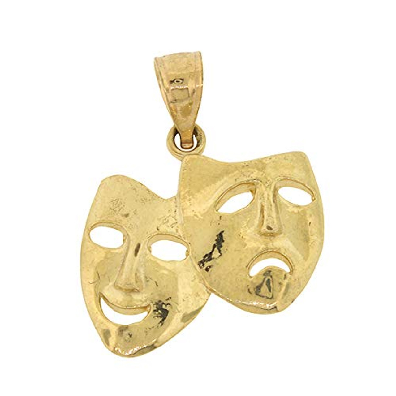 10k Gold Smile Now Cry Later Pendant 