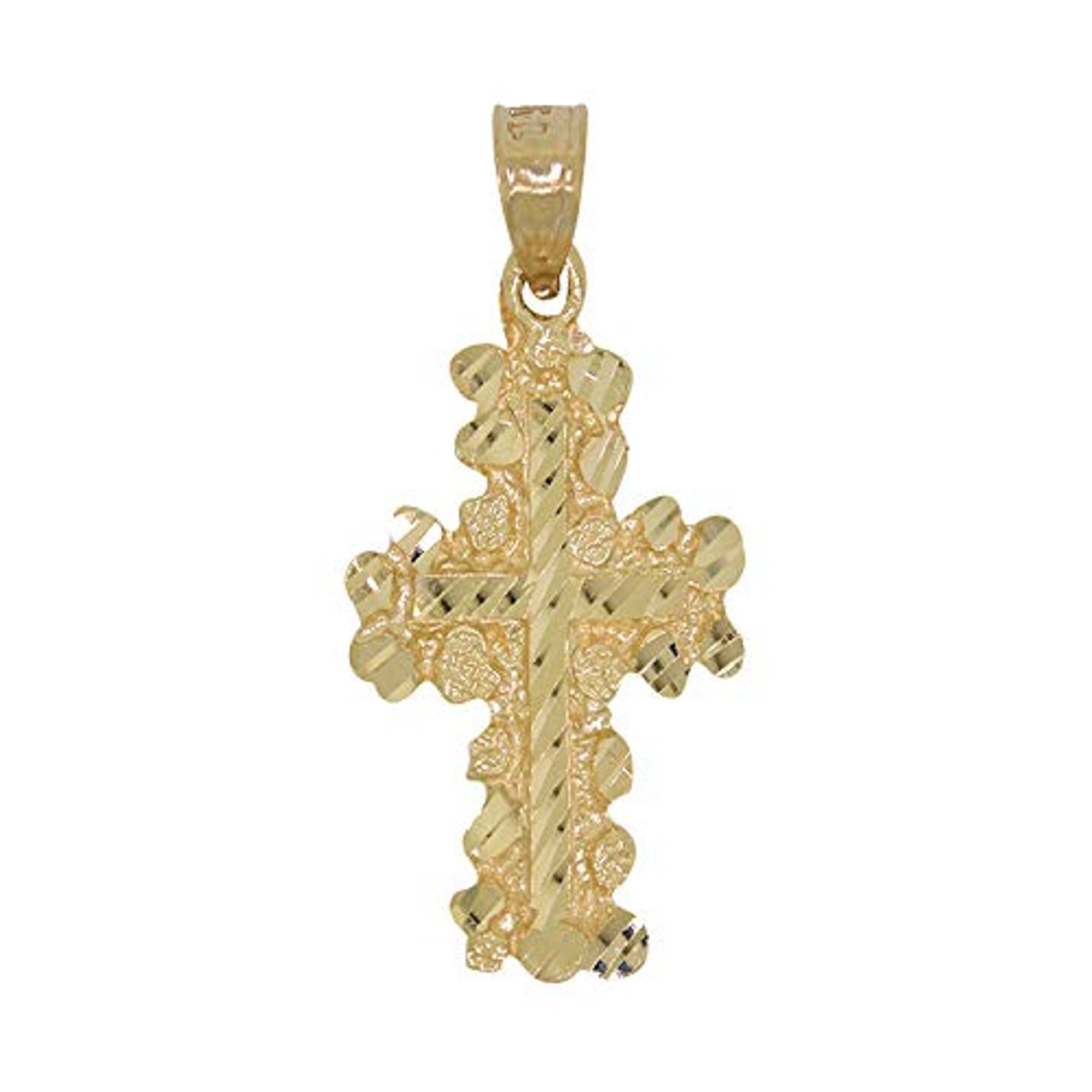 14k gold nugget cross