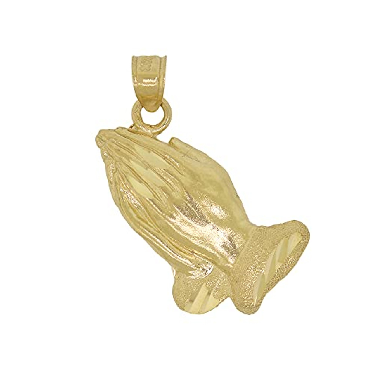 10k gold sale praying hands pendant