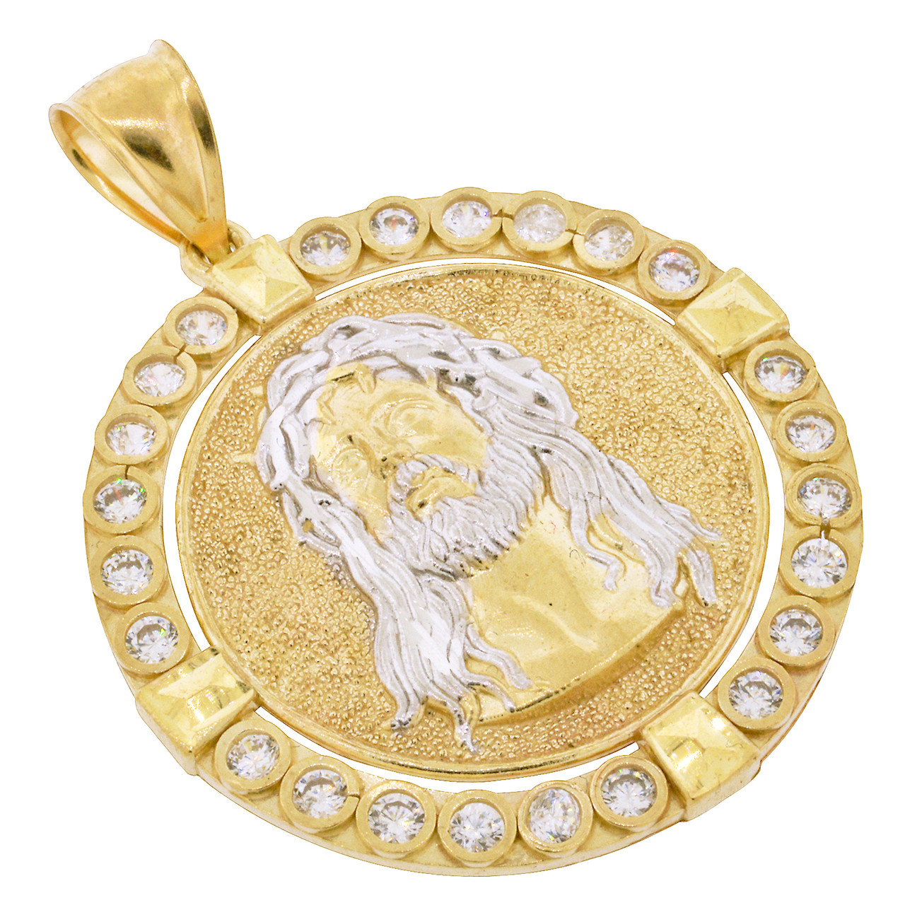 Gold jesus medallion clearance