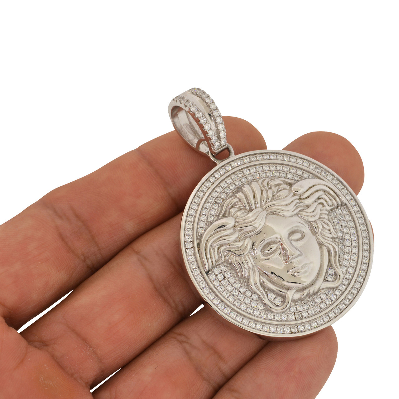 Iced out medusa pendant Clearance
