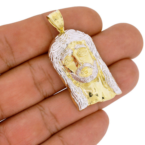 10k Gold Hollow Jesus Piece Pendant - ShopJW