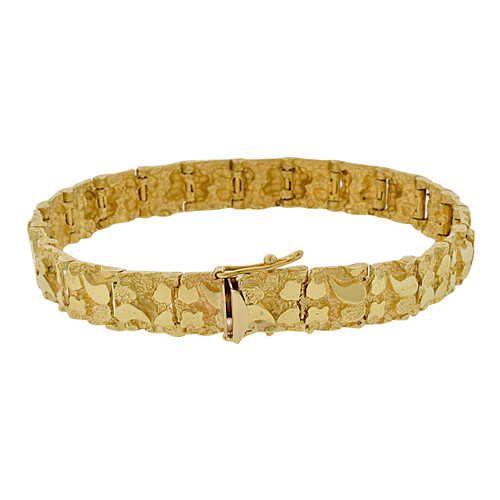 Buy Vintage 14k Yellow Gold Nugget Men's Bracelet 8 Estate Online in India  - Etsy