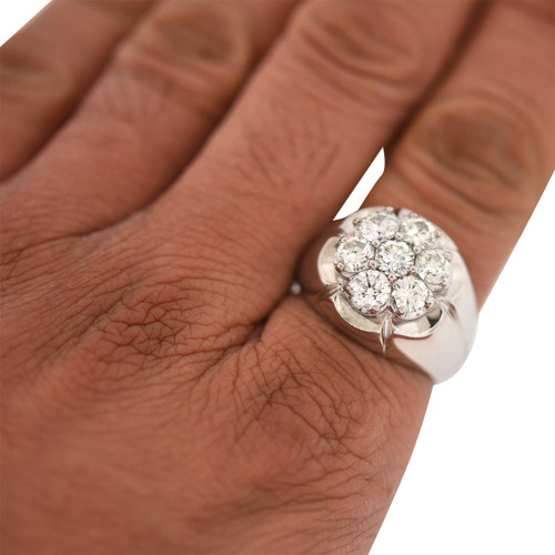 7 stone diamond cluster ring Clearance