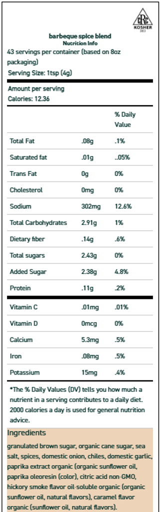 Barbeque Spice Blend 3 oz