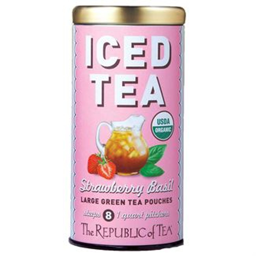 Organic Strawberry Basil Green Iced Tea