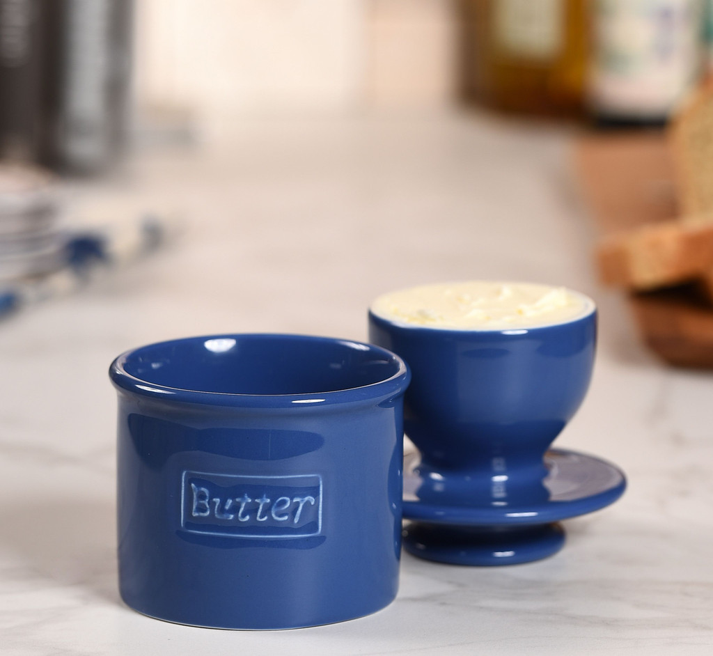 Classic Blue Butter Bell Crock - New Kitchen Store