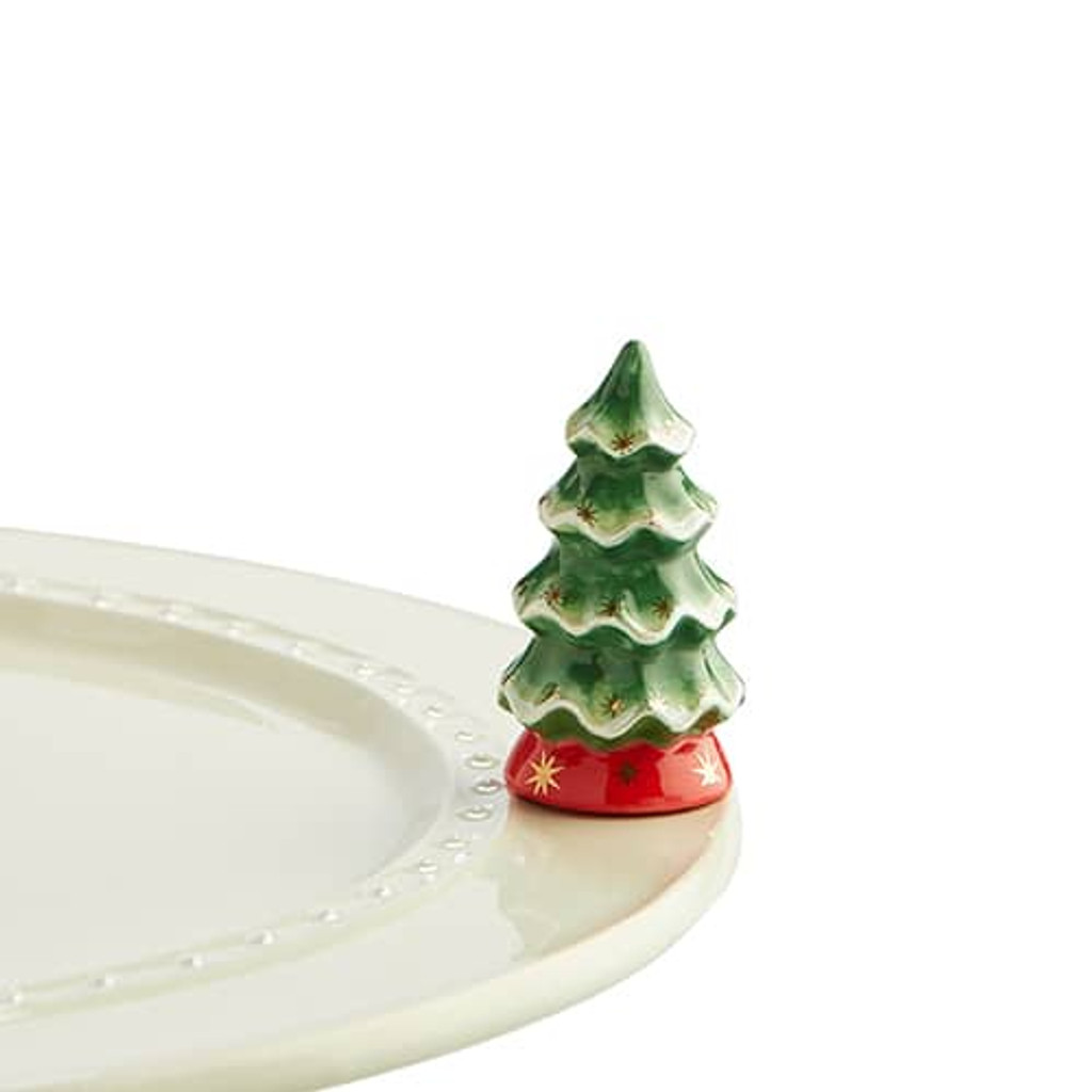 Nora Fleming, O Tannenbaum A173
A bit of Christmas past – a vintage decor tree brings back memories.  Not dishwasher safe, hand wash only
