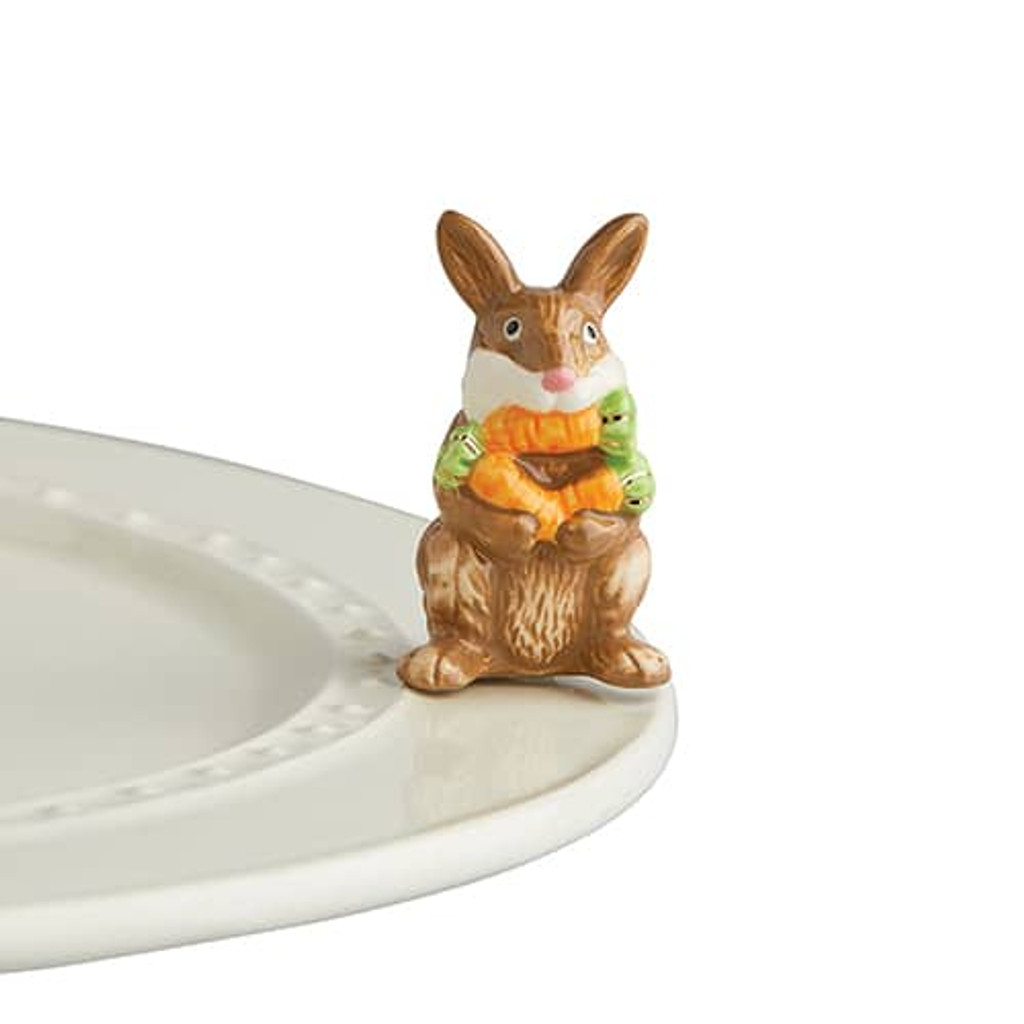 Nora Fleming, funny bunny, A226
Hop to it – this little one is ready for your springtime gatherings! Not dishwasher safe.
Hand wash only.