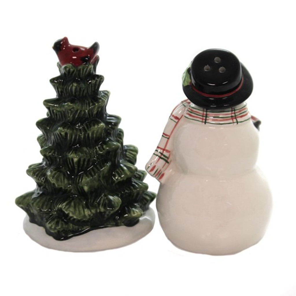 Watercolor Snowman Salt Pepper Set 4 Inch