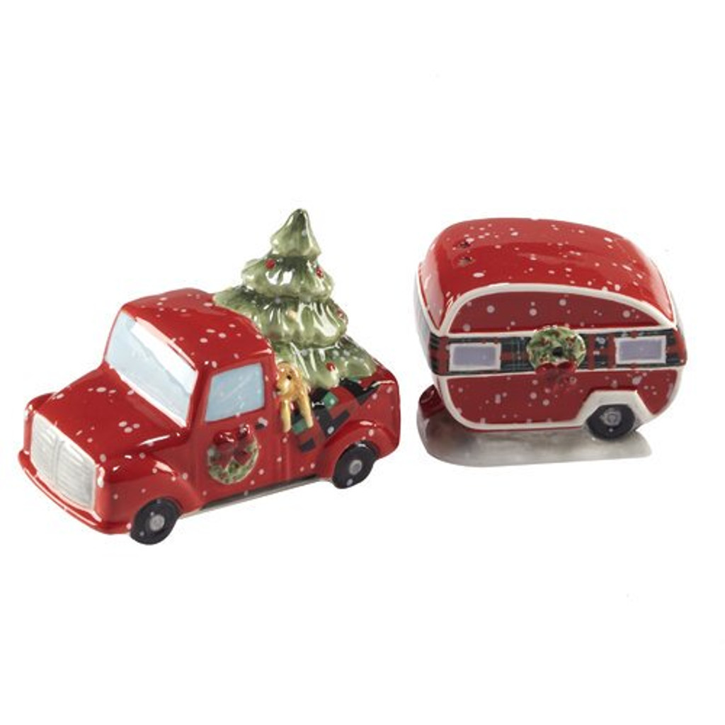 Home For Christmas Truck Salt Pepper Set