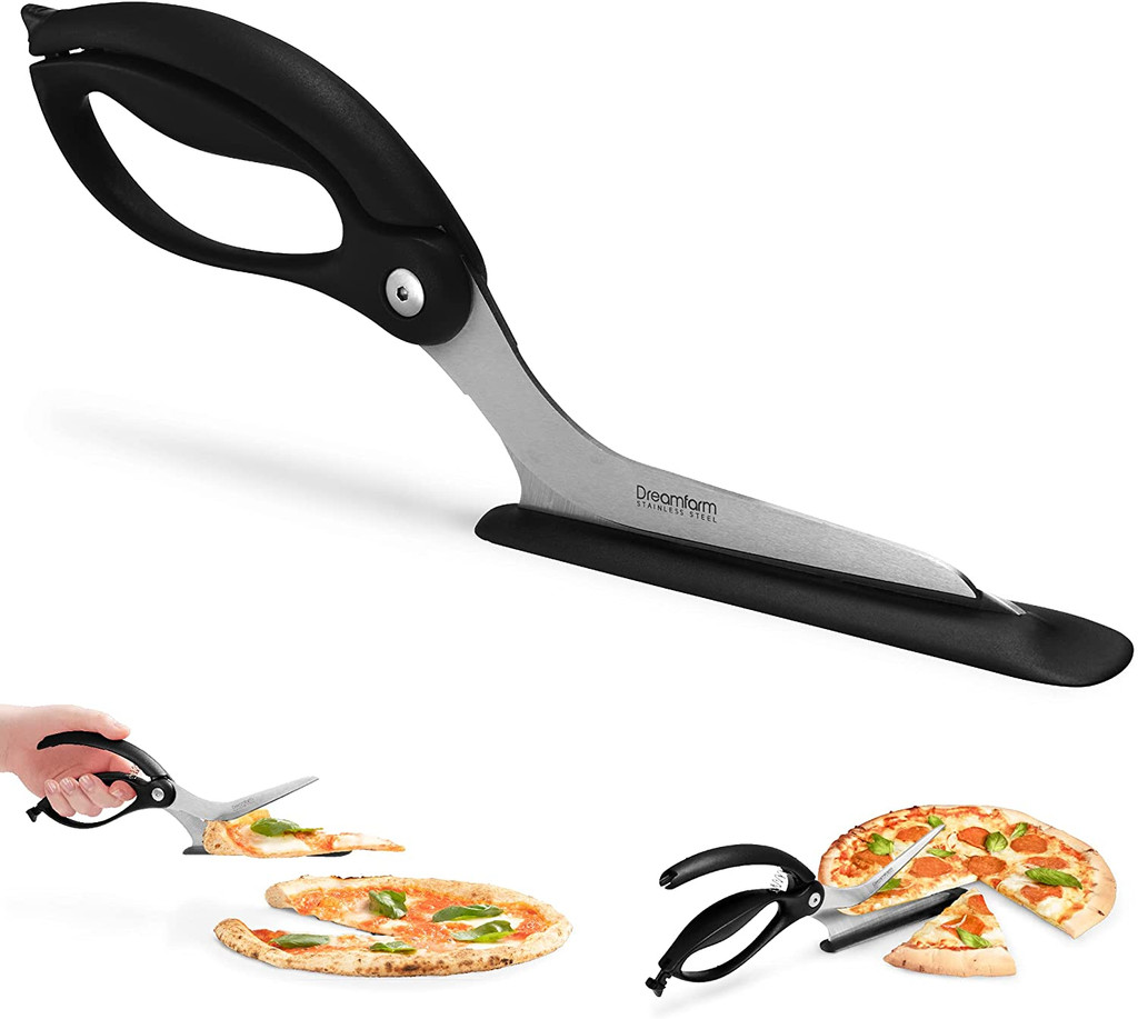Scizza Black Pizza Cutter Scissors Dreamfarm 