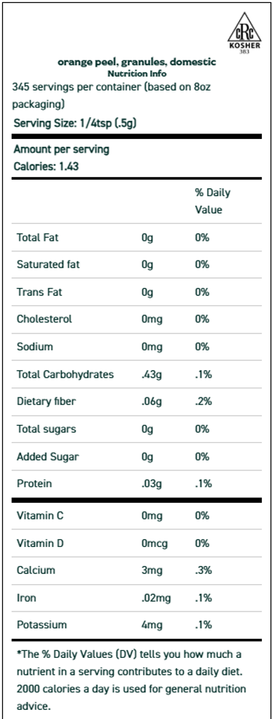 Orange Peel Granules 1 oz