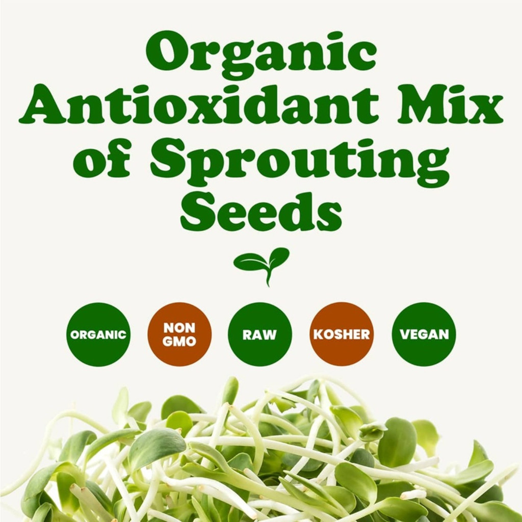 Organic Antioxidant Mix of Sprouting Seeds 1 LB