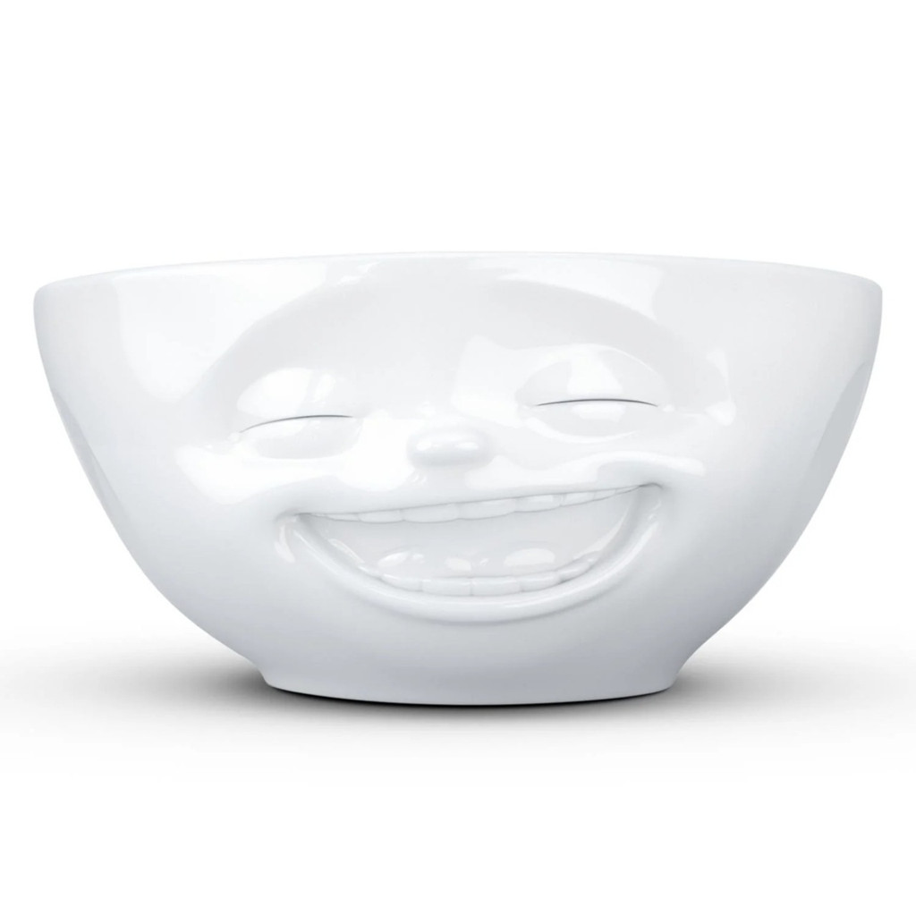 Bowl 11OZ Laughing Face White