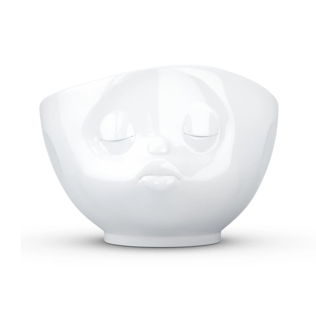 Bowl 16OZ Kissing Face White