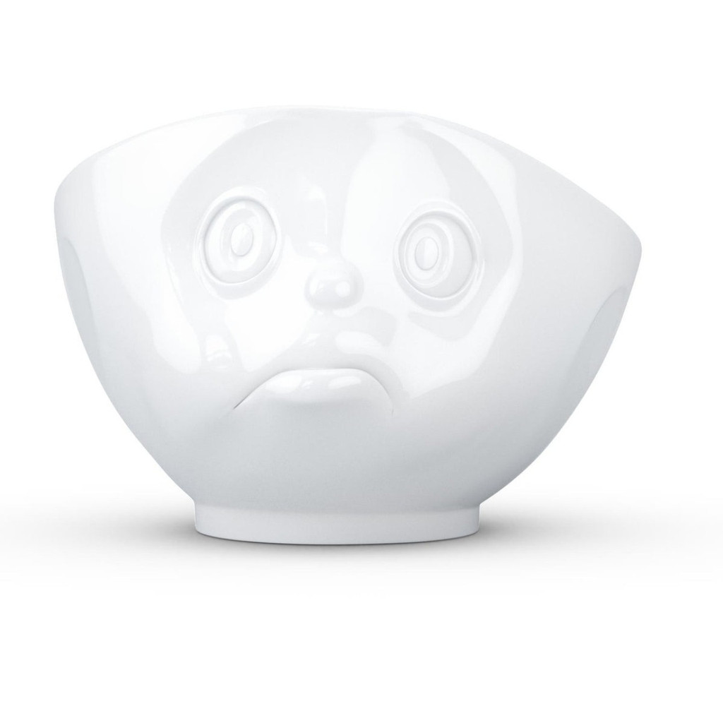 Bowl 16OZ Sulking Face White