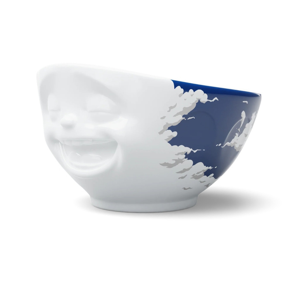 Bowl 16OZ Laughing Heavenly White-Blue