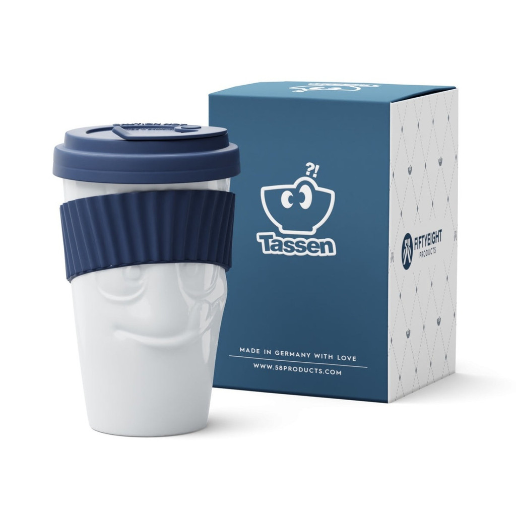 MUG To Go Tasty 13.5oz Navy w/ Lid/Sleev