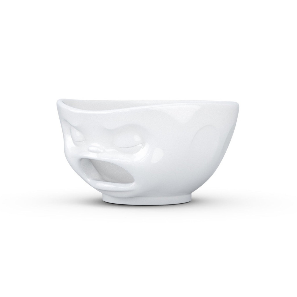 Bowl 33OZ XL Barfing Face White w/ Hole