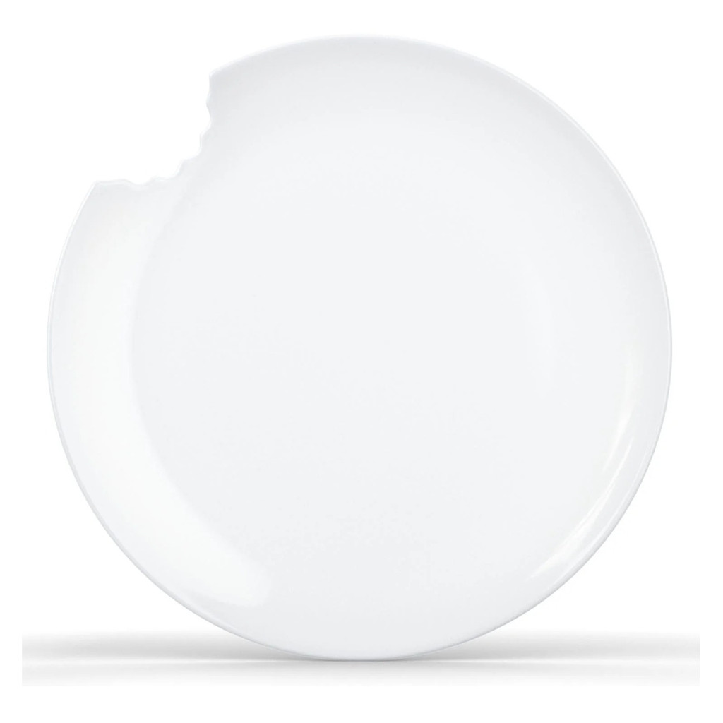 Dessert Plates 2PC White w/ Bite Mark