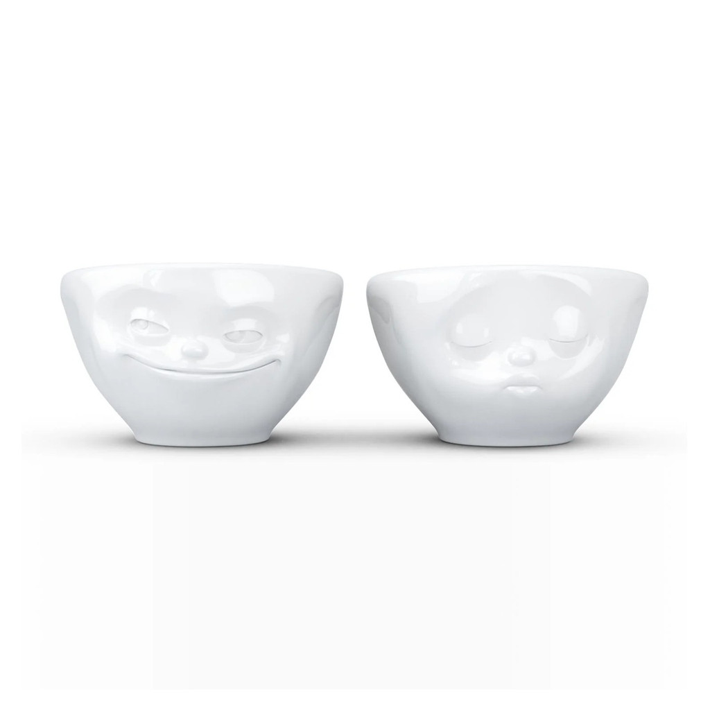 Bowl Small 2PC Grinning & Kissing Face