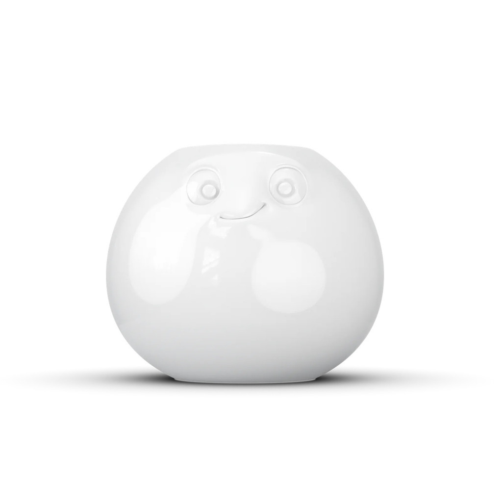 Flower Vase Tall Amused Face