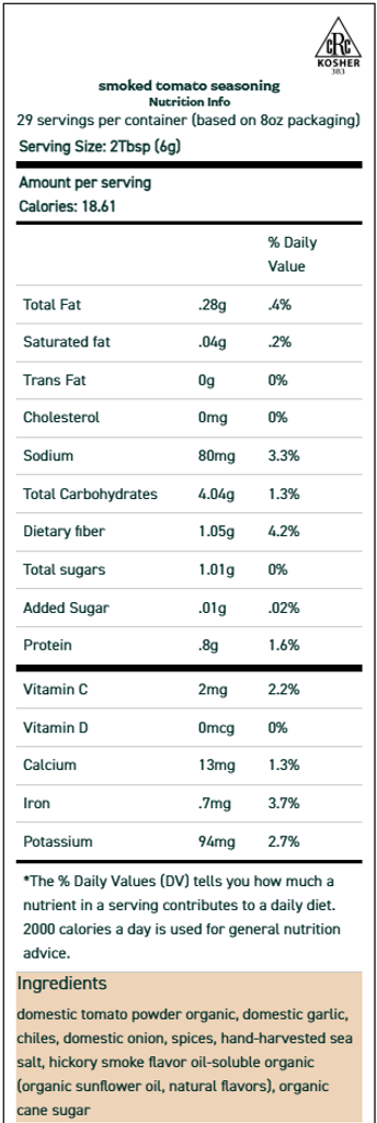 Smoked Tomato Seasoning 2 oz