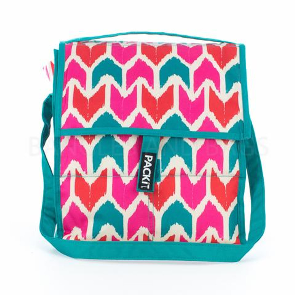 Packit Lunch Bag with Pink and Aqua Arrow Design