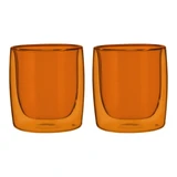 Tumbler Glass, Amber 9OZ 266ML 2PC
